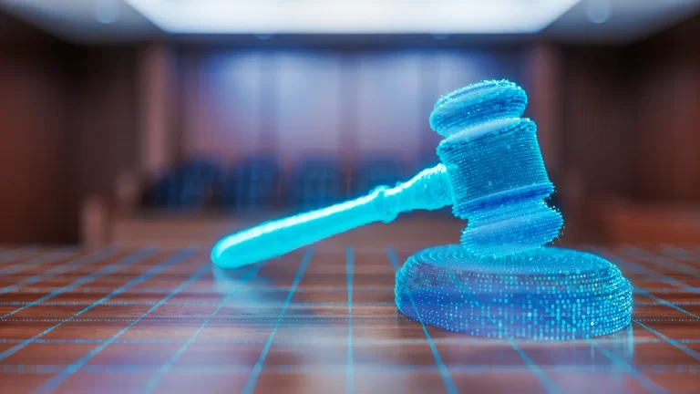 Cyber Gavel in a Courtroom