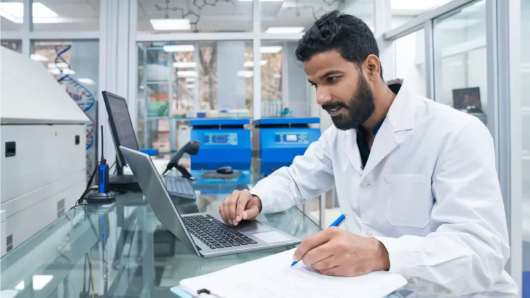 Laptop and PC in Hospital Laboratory